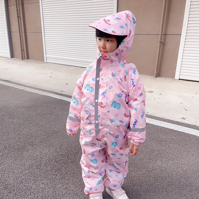 ชุดกันฝนเด็กแบบเต็มตัวลายการ์ต - Kids Outdoor Jumpsuit บทวิจารณ์และราคา