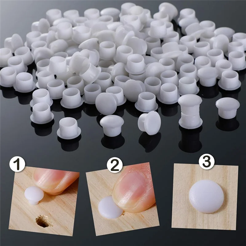 

B89B-150 Pieces 10Mm (3/8 Inch) Plastic Plugs For Hole Plugs Screw Hole Plugs For Door Screw Chair Cabinet Cupboard Shelf Easy T