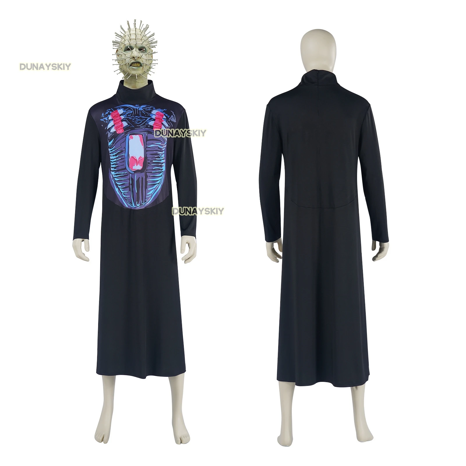 Hellraiser pinhead máscara de terror festa carnaval máscaras cabeça prego cosplay traje masculino filme assustador cosplay máscara dia das bruxas