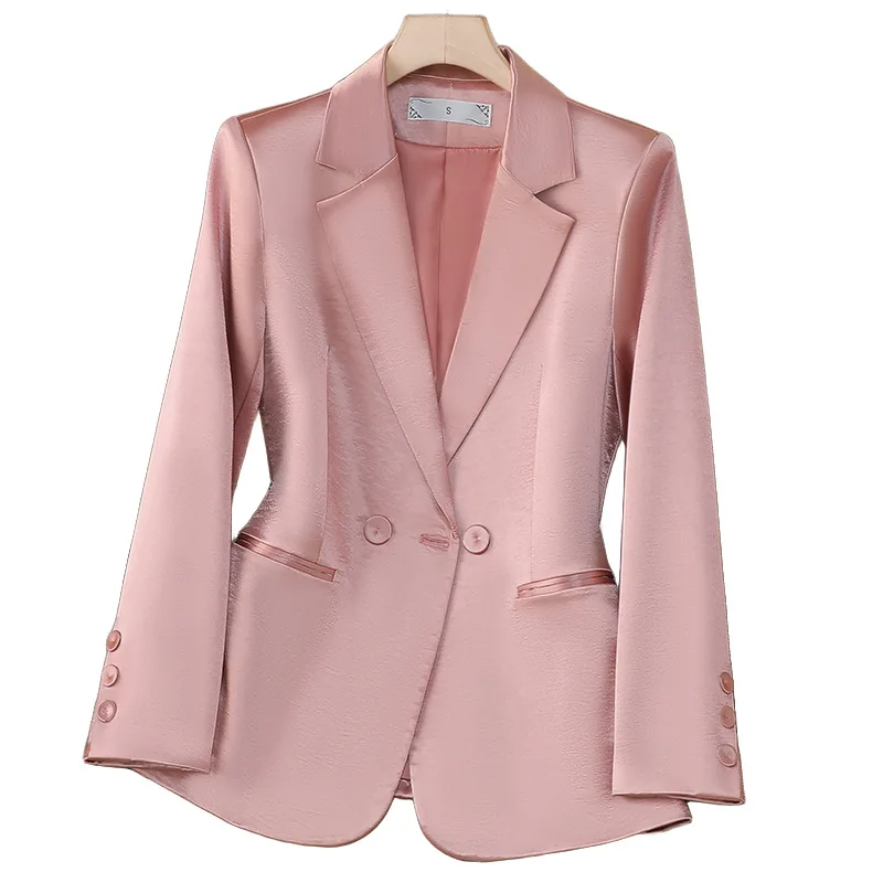 Veste Blazer formelle pour femmes, manches longues, Double boutonnage, vêtements de travail d'affaires, manteau printemps-automne, hauts d'extérieur pour femmes, 2026