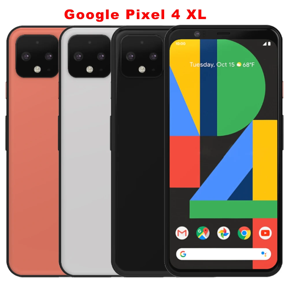 هاتف Google Pixel 4xl 4 XL 64GB/128GB ROM الأصلي غير مقفول 6.3 بوصة Snapdragon 855 ثماني النواة 6GB RAM NFC 12.2MP & 16MP معرف الوجه