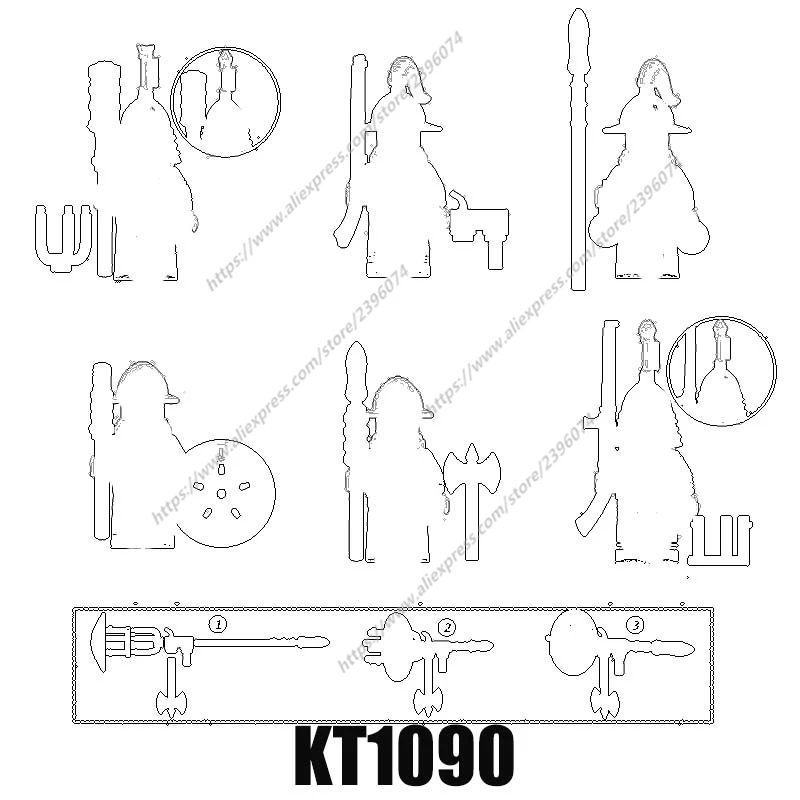 نماذج فارس القرون الوسطى واحدة ملحقات شخصيات الحركة ألعاب مكعبات البناء للأطفال سلسلة-159 KT1090 XP666 XP667 XP668