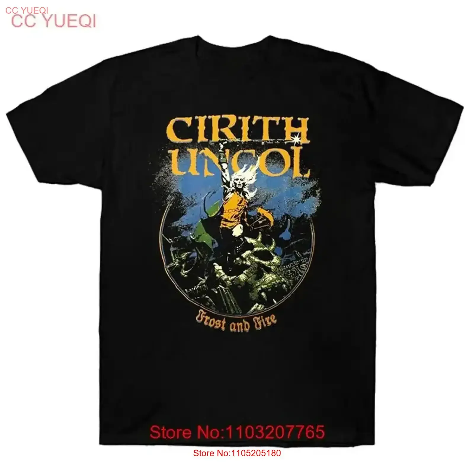 Cirith Ungol Frost and Fire Short T Shirt Cotton All Size BL2 457 vintage Washed fashion Comfortable Versatile Casual Slightly