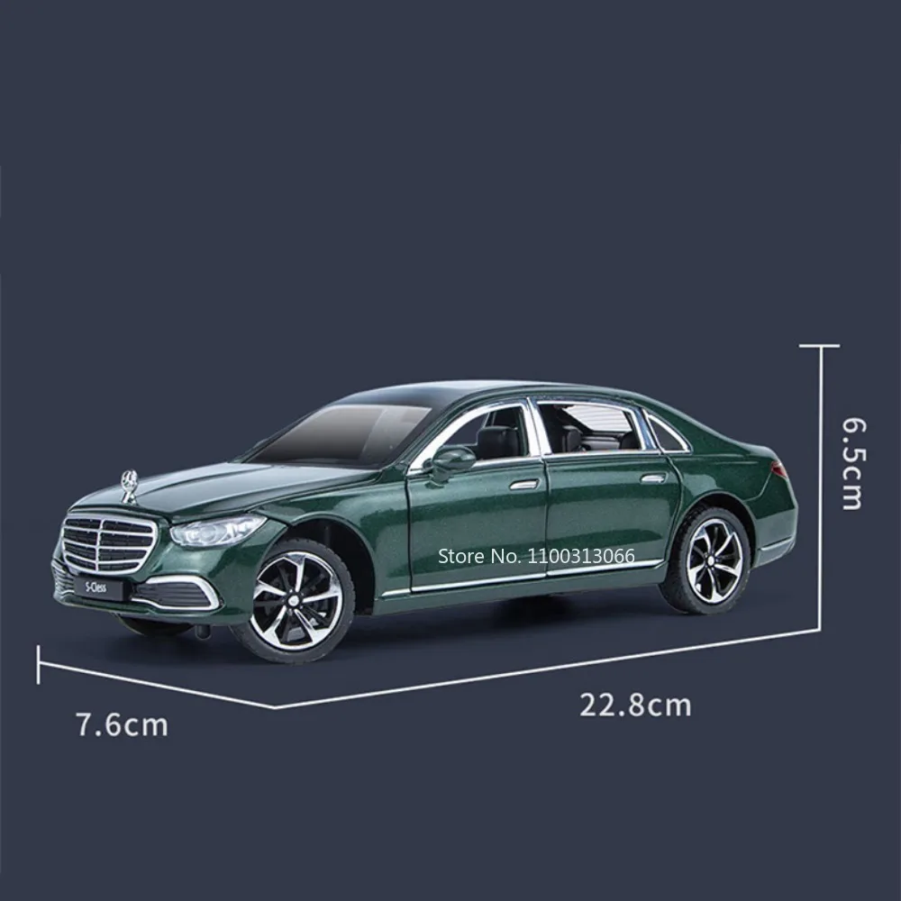 1:24 Scale Maybach S400L Alloy Car Model Diecasts Metal Toy Vehicles Model High Simulation Sound and Light Toy Car for Boy Gifts