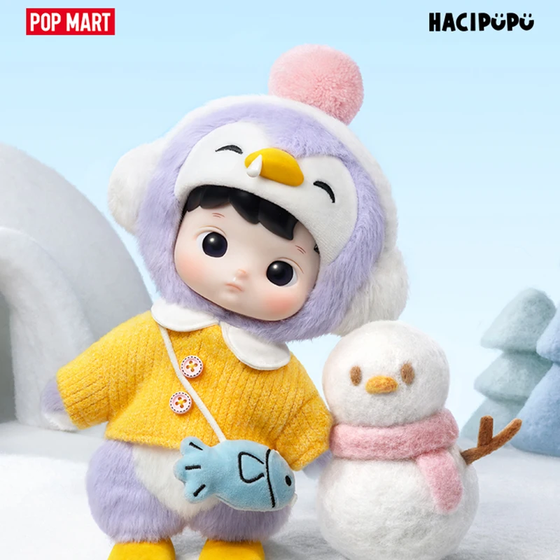 POP MART HACIPUPU Penguin 1/8 BJD Series Anime Action Figure Guess Bag Ornament Figurines Home Decor Desktop Dolls Model Girls