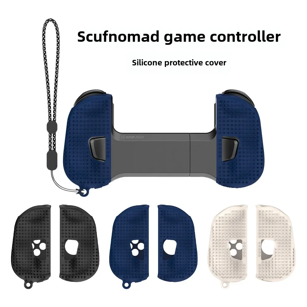 Adecuado para controlador de juego SCUF Nomad, cubierta protectora de silicona, carcasa suave de almacenamiento anticaída con cordón