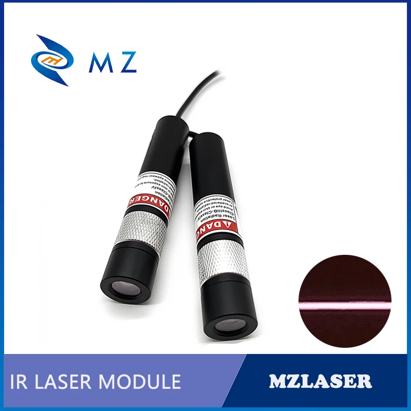 IR Infrared Line Laser Module Service Life 50,000 Hours Adjustable Focusing 940nm 300mW 500mw Industrial Grade + Adapter