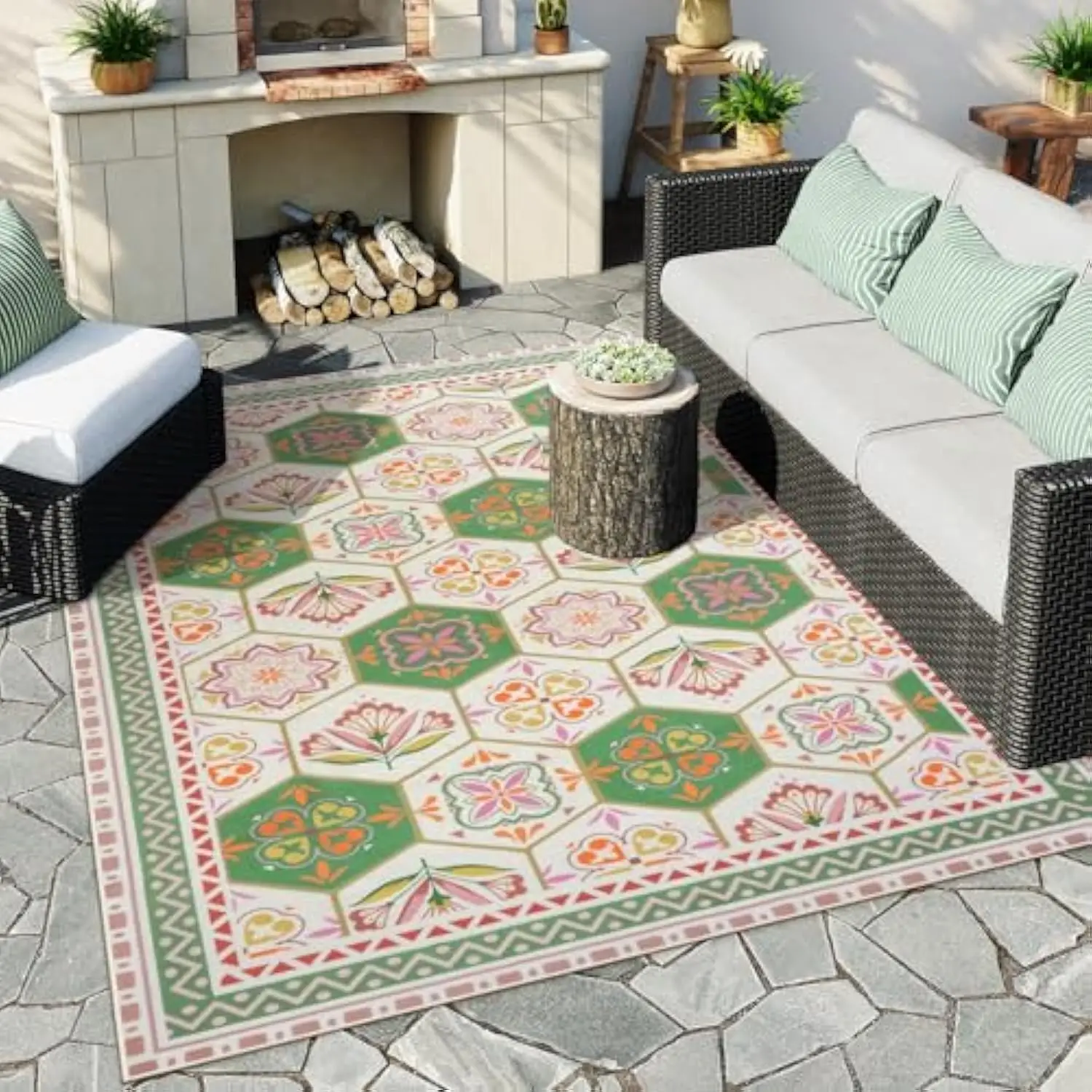 VIKAMA الحديثة الريفية نمط زهرة تقليد الكشمير غسل الظهر السجاد Floormat غرفة المعيشة المنزلي غرفة نوم المطبخ ديكور المنزل #2