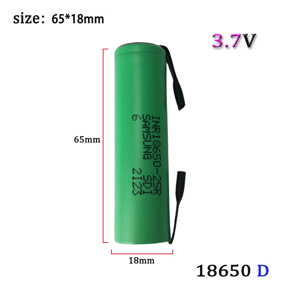 3.7V 2500mAh 18650 Rechargeable Li-ion Battery For 18650 Toys, Tools, Flashlight Battery Etc