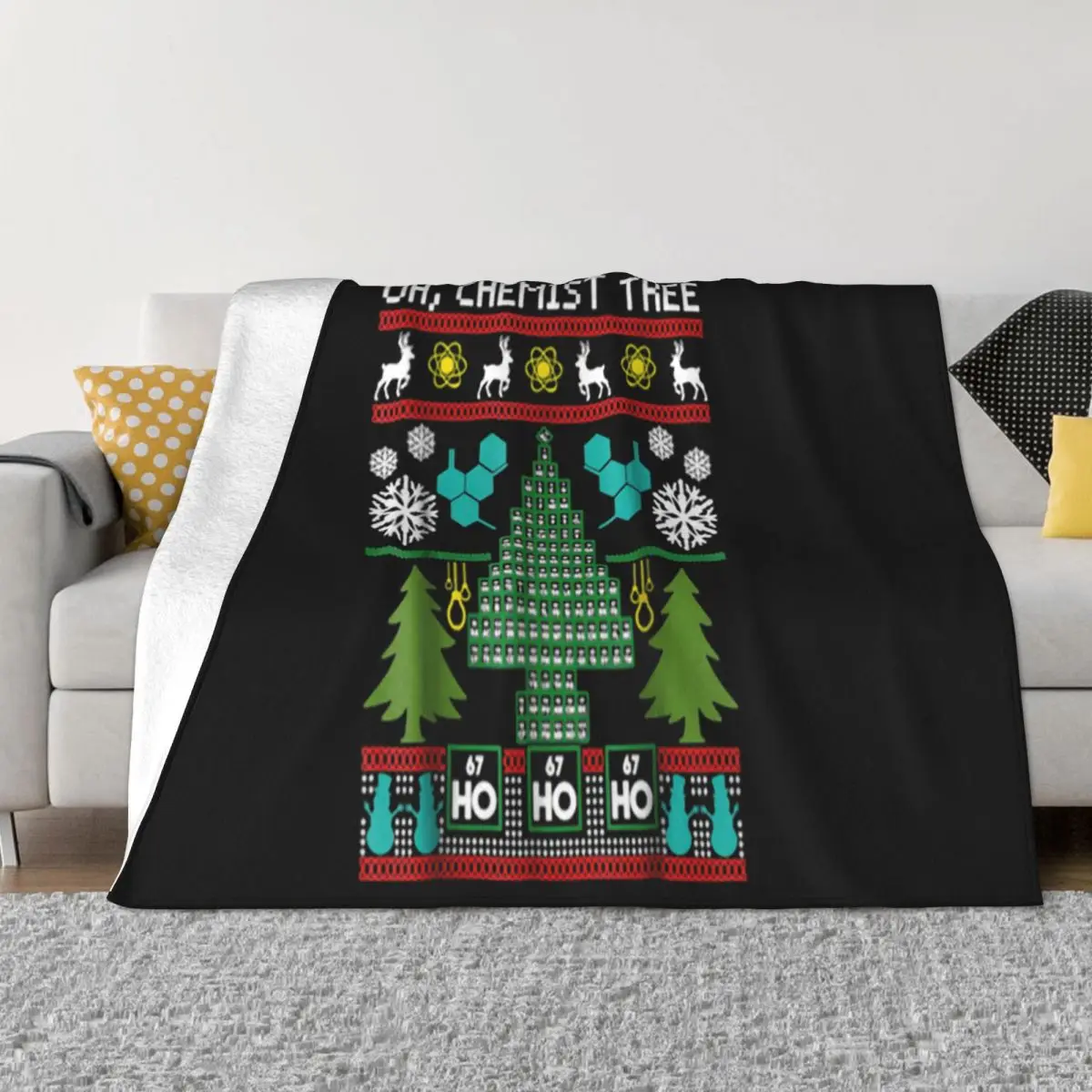 Pretty Chemist Tree Oh Chemistry Tree Christmas Vacation 2021 Latest Plus Size Trend Vacation Throw Blanket