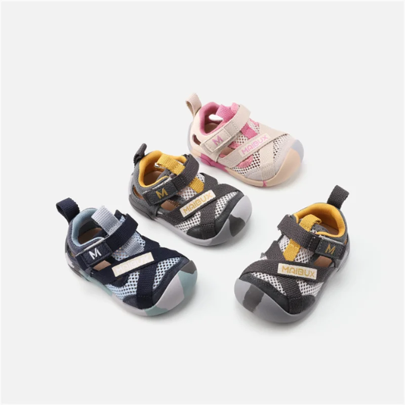 2026 Summer Mesh Breathable Baby Shoes For Boys Toddler Kids Sandals Infant Footwear Closed Toe Girls Beach Sandals