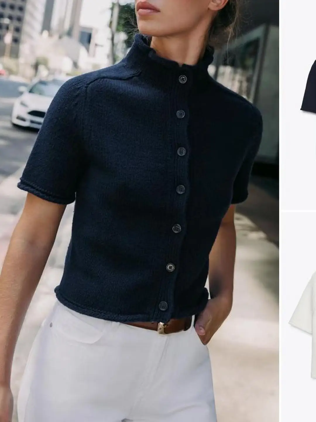 Faionable gebreid ort Sve open vest slim fit opstaande kraag ort lengte top voor dames herfstseizoen reiskleding