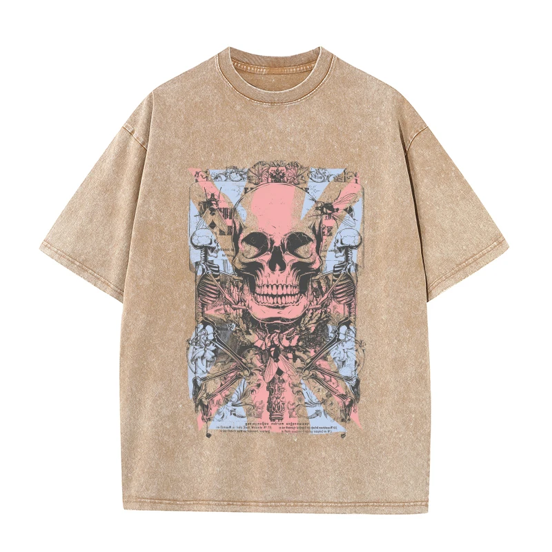 

Funny T Shirts Skull Cotton T-shirts for Women Unisex Oversized T-shirt NEW Y2k Clothes Plus Size Women's Clothing Streetwear