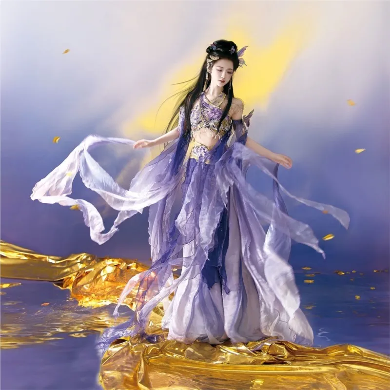 Hanfu heavy embroidery gradient exotic style Western Regions Fairy-like Daily set