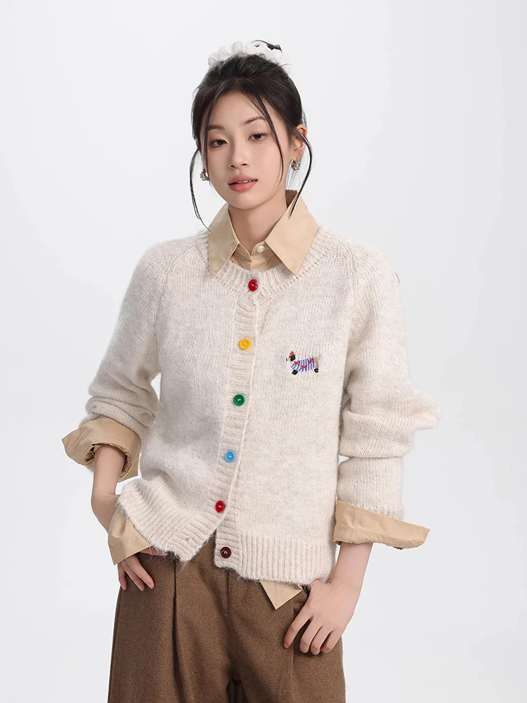 

Autumn Winter Knitted Cardigan Women's Casual Versatile Long Sleeved Single-breasted Coat Fashion Elegant Sweater Outerwear