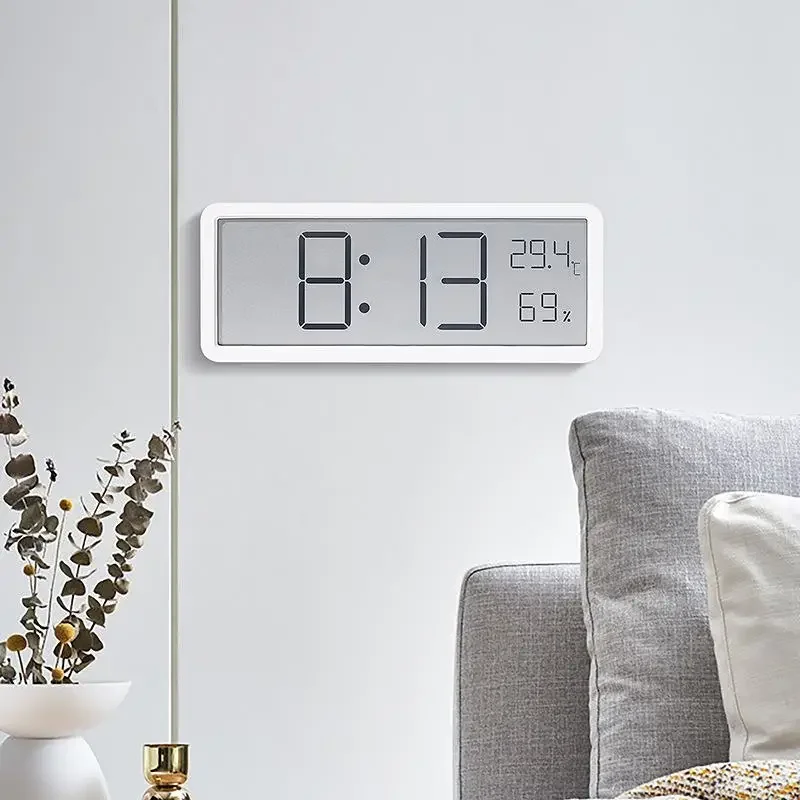 INS Simple Large-screen Clock Living Room Wall Clock Temperature and Humidity Clock Creative Modern Can Be Hung Up YD106