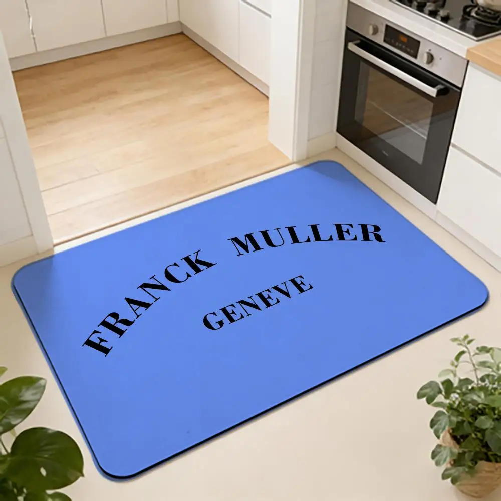 ANIME F-FRANCK MULLER Floor Mat Absorbent Floor Mat Non-Slip Entrance Rug for Bathrooms Restrooms and Toilets