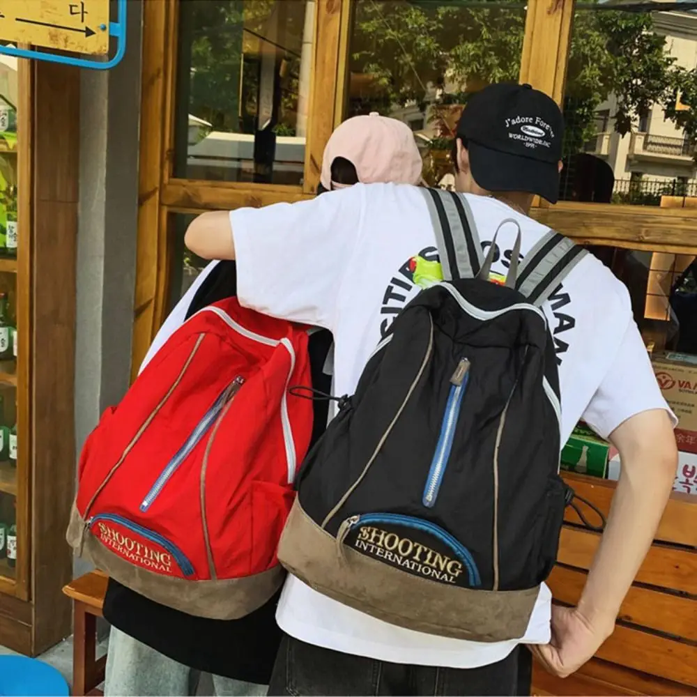 Embroidery Trendy Ins Backpack Polyester High Capacity Casual Schoolbags Mochila Korean Style School Bags College Students