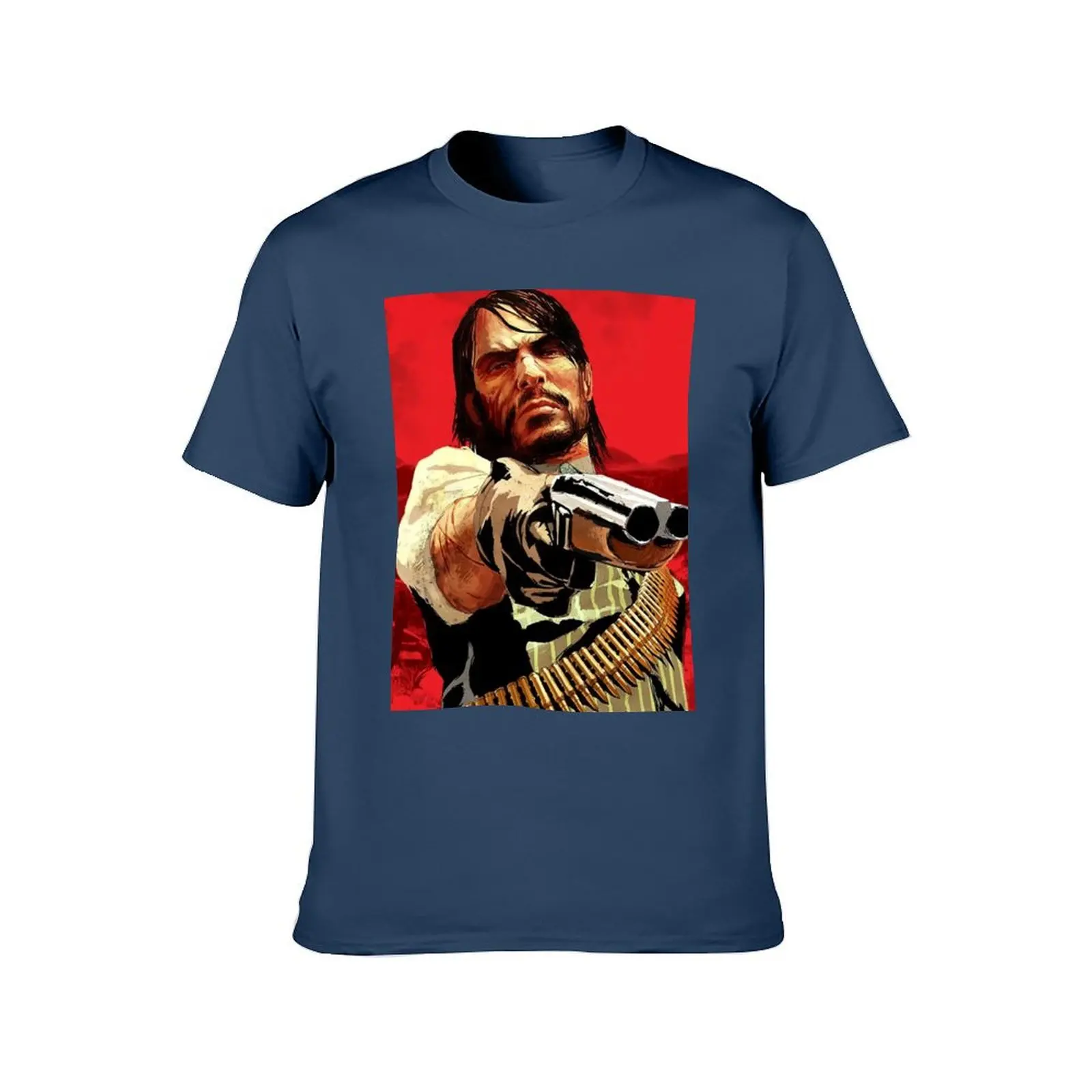 doble barrel art works of rdr 1 and 2 online game T-Shirt cotton t shirt man mens graphic t shirts T-Shirt