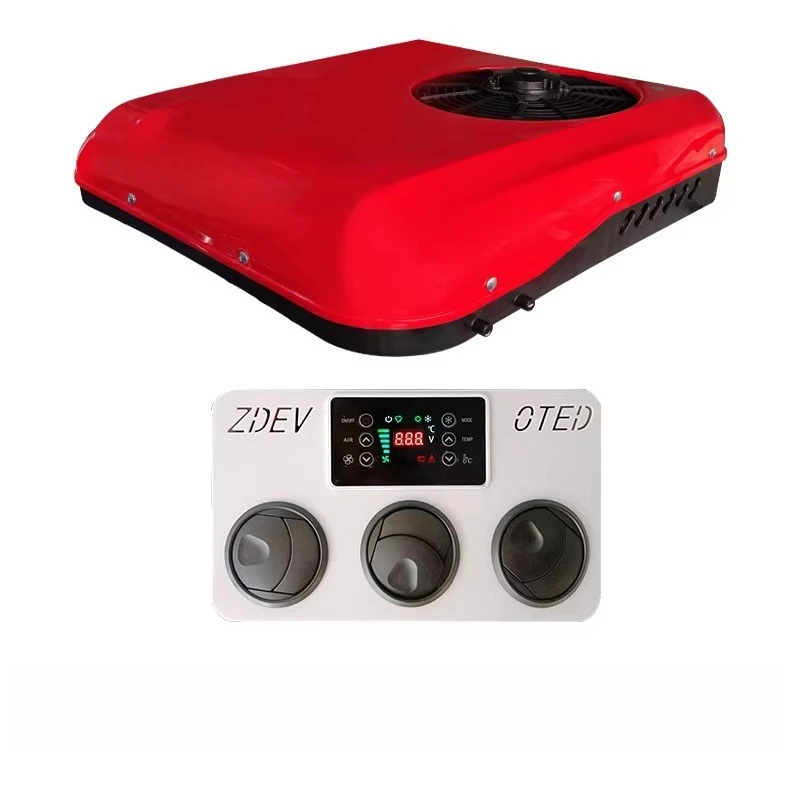 Rooftop12V 24V DC Electric Parking Air Conditioner Fast Cooling Air Conditioning System for Truck Car Van Refrigerant Free