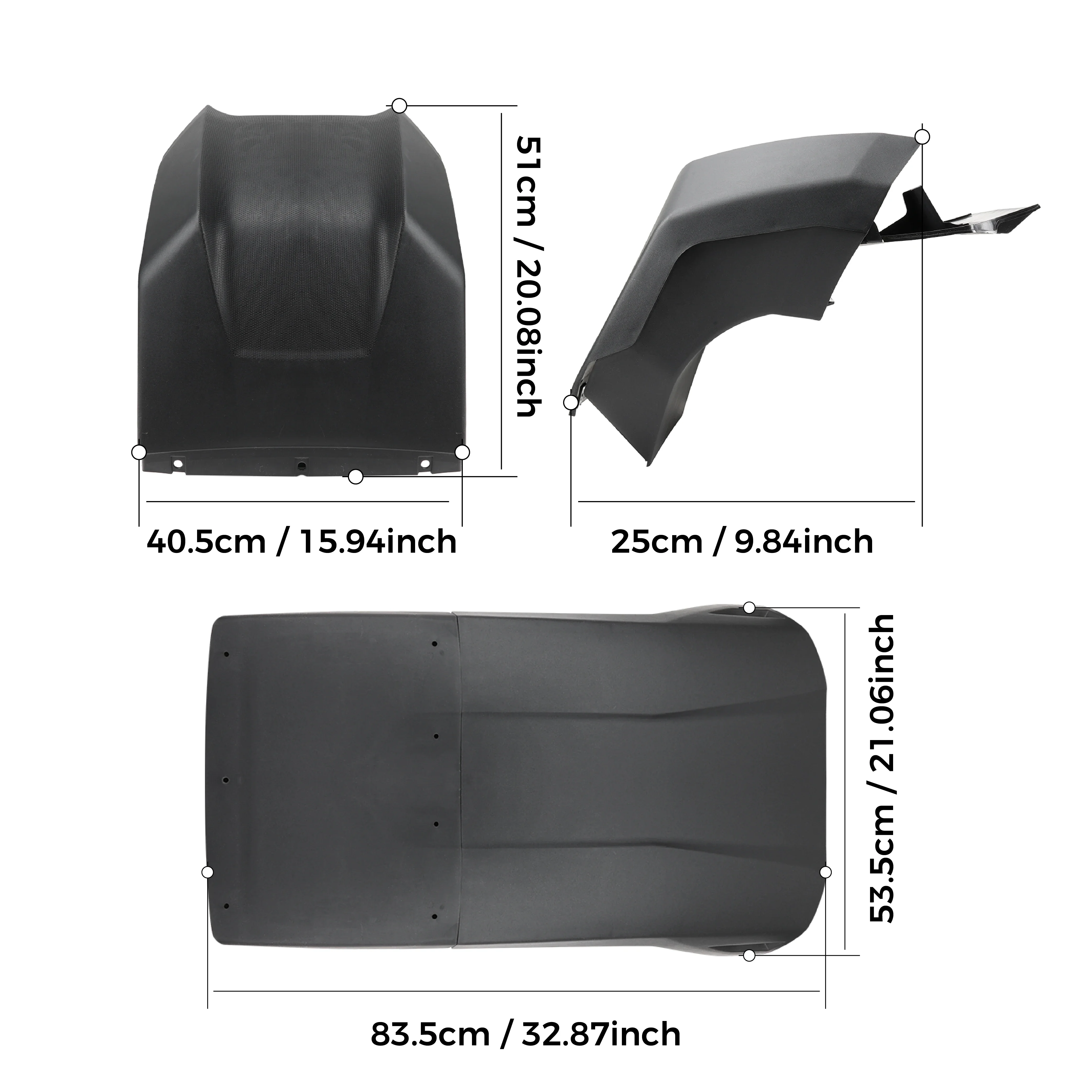 Kit de pala de techo de aire frío 715008280 para Can-Am Maverick R X RS 999T UTV Aero actualización de admisión necesaria para techo deportivo 2024-2025