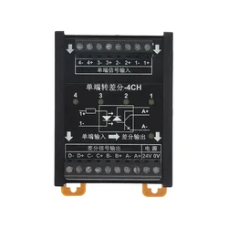 Signal Converter Module Differential to Collector TTL Single-Ended  NPN PNP Servo Encoder 2 3 4 Channel 5V 24V