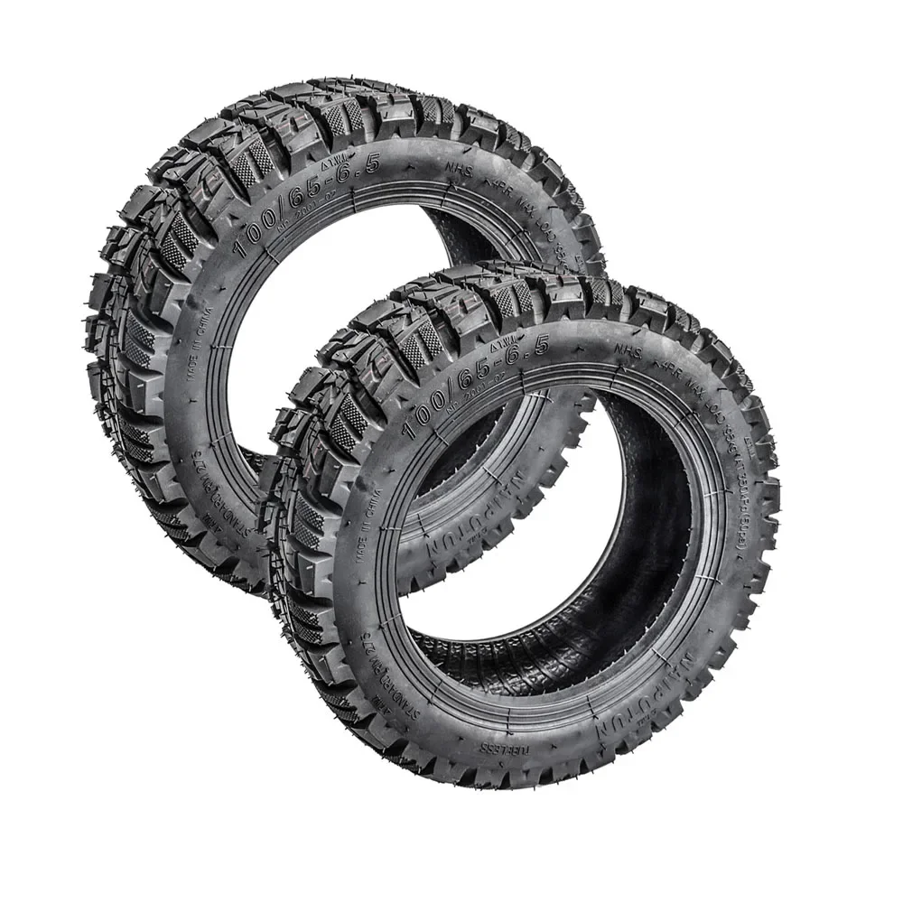 

100/65-6.5 Thickened Vacuum Tire 11 Inch Scooter Modified Tire Off-Road Tubeless Tyre with Nozzle