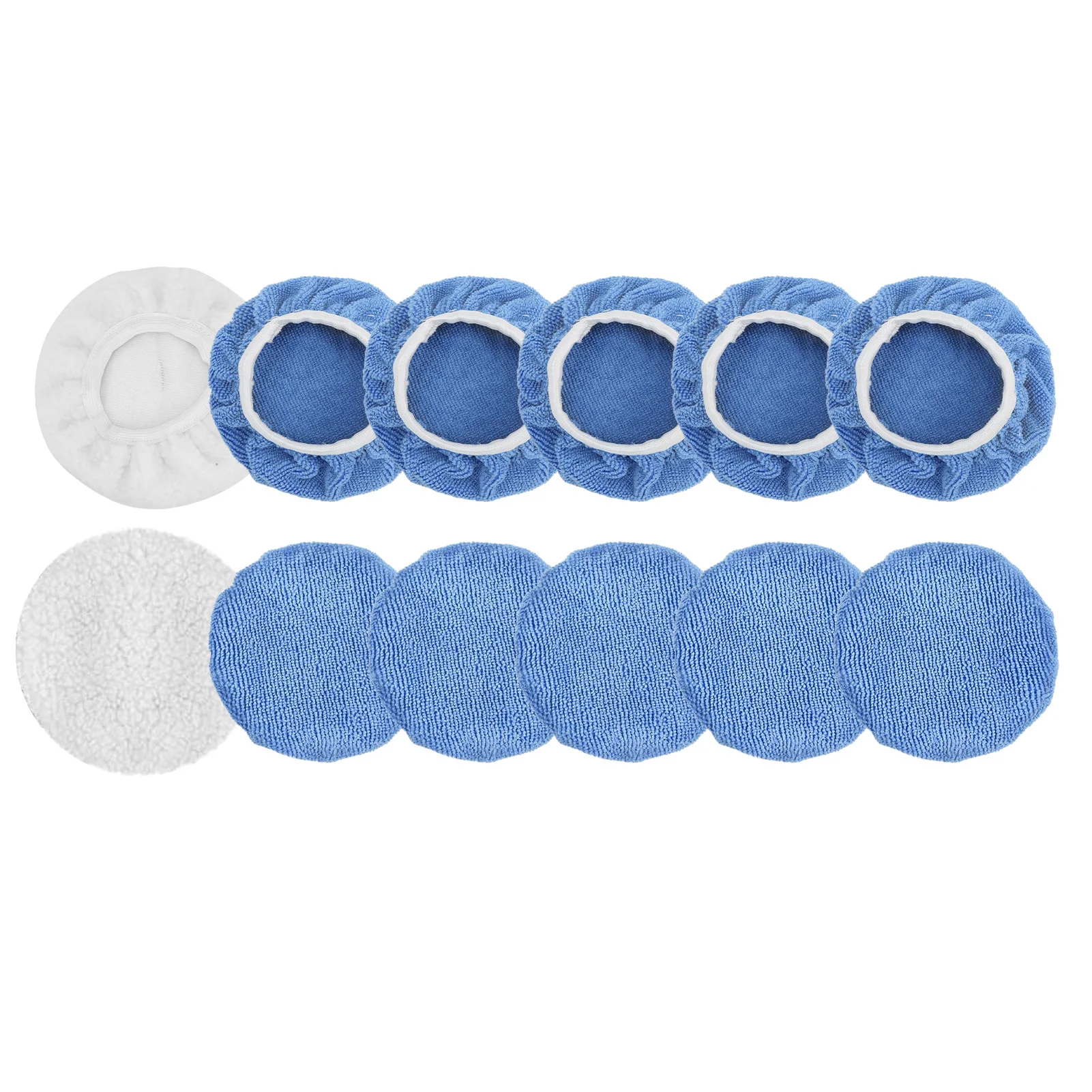 Polishing Buffing Pads 12 Packs Car Polisher Bonnet Set for Truck Motorcycle Boat for 5-6in Polishers