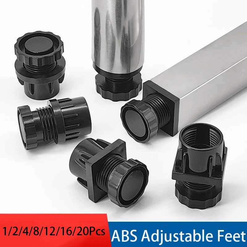 Adjustable Plastic Furniture Anti Slip Support Feet Suitable for Table Legs/chair Legs/Sofa Bases25mm–80mm/25×25mm–60×60mm