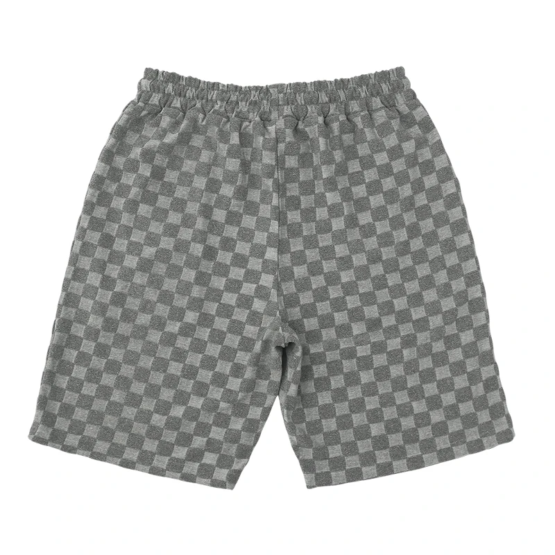 New Men\'s Casual Home Shorts Breathable Soft Checkerboard 3D Printing Shorts Hip Hop High Street Streetwear