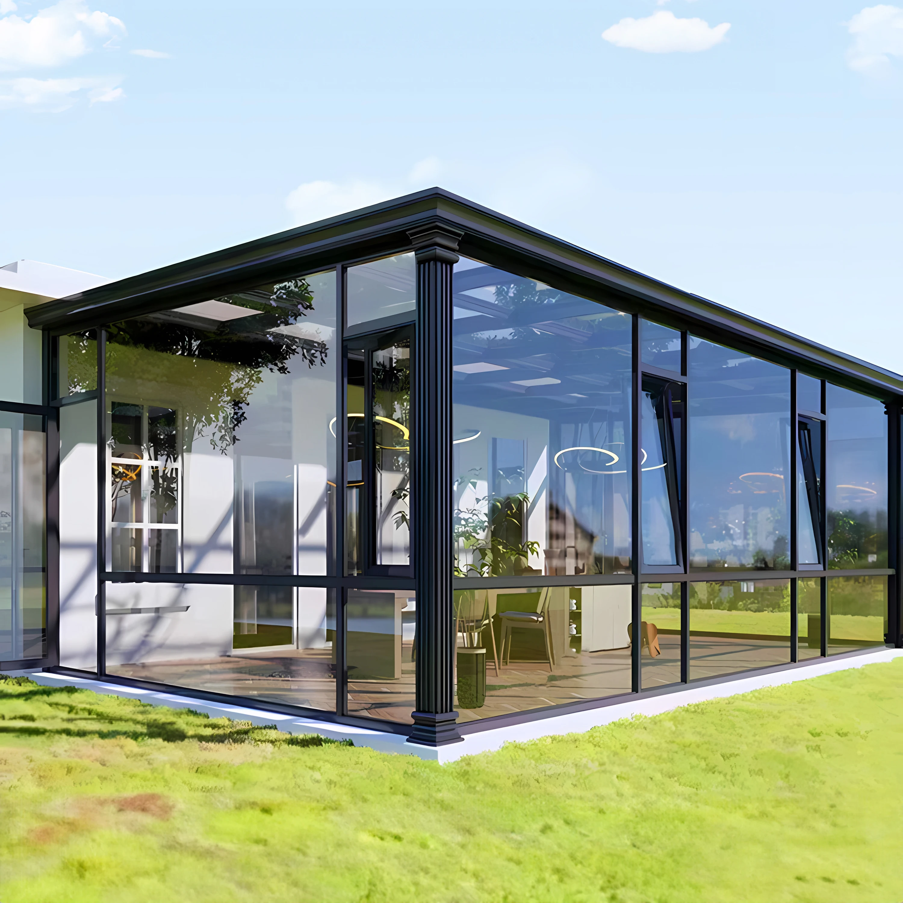 Best Selling Waterproof Aluminum Glass Sunroom for Backyard Patio Garden sunroom