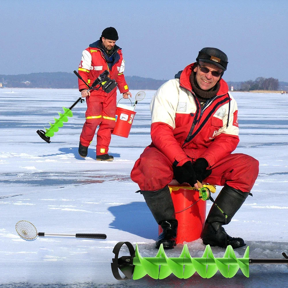 Imagem -06 - Goture Ice Drill Conjunto com Lâminas Afiadas para Pesca no Gelo Adaptador de Broca Nylon Auger Espessado 41in 104cm Comprimento