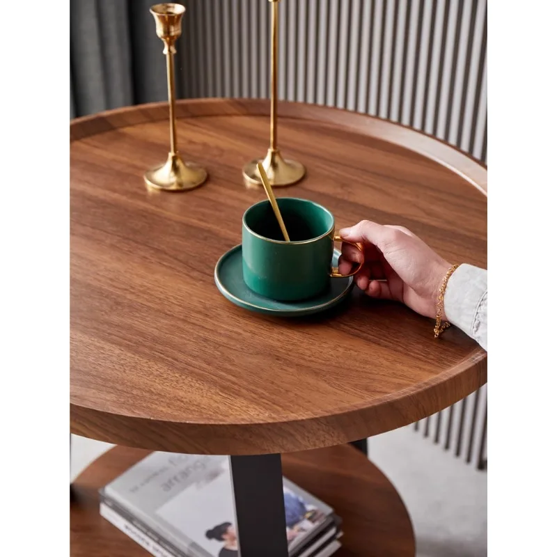 أثاث صغير الحجم، غرفة المعيشة، طاولة غرفة النوم، طاولة جانبية منزلية بسيطة وحديثة مستديرة بطبقة مزدوجة B & B أريكة الفندق sma