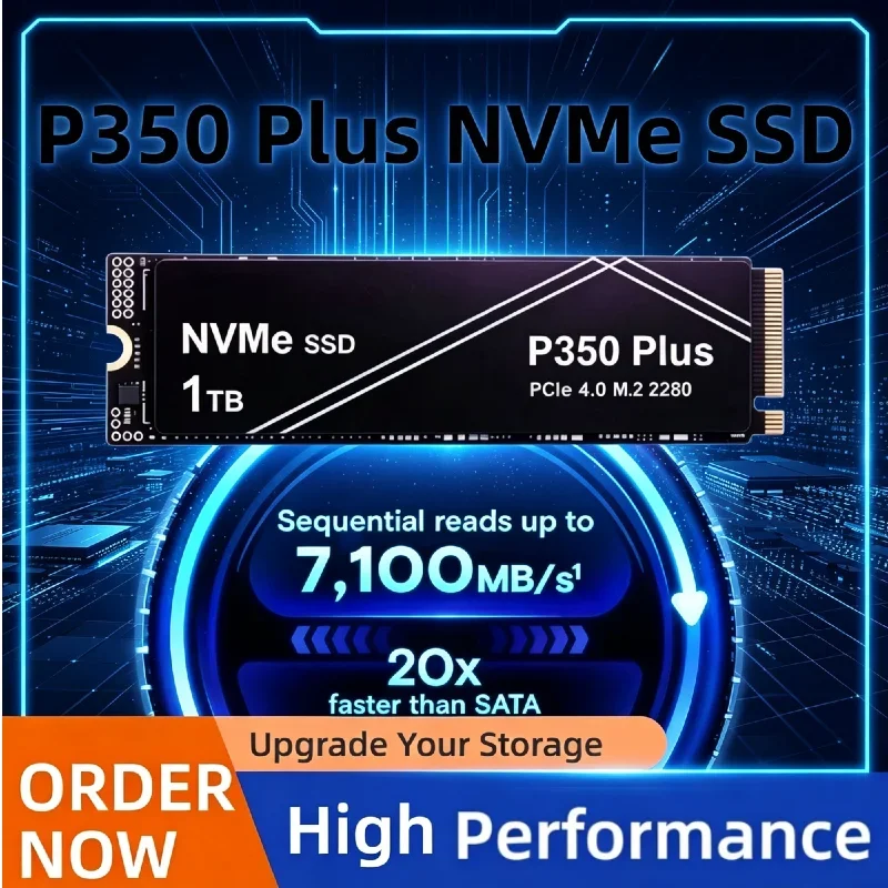 Portable P350 PLUS SSD 1TB 2TB 4TB NVMe PCIe Gen Fast‑Transfer Solid State Drive For Gaming Notebook PC PS5 Data Storage