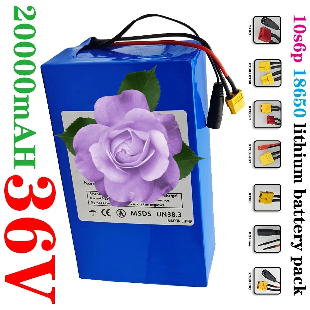 36V battery 20ah 10s6p battery pack electric battery built-in BMS lithium-ion for Scooters, various travel vehicles