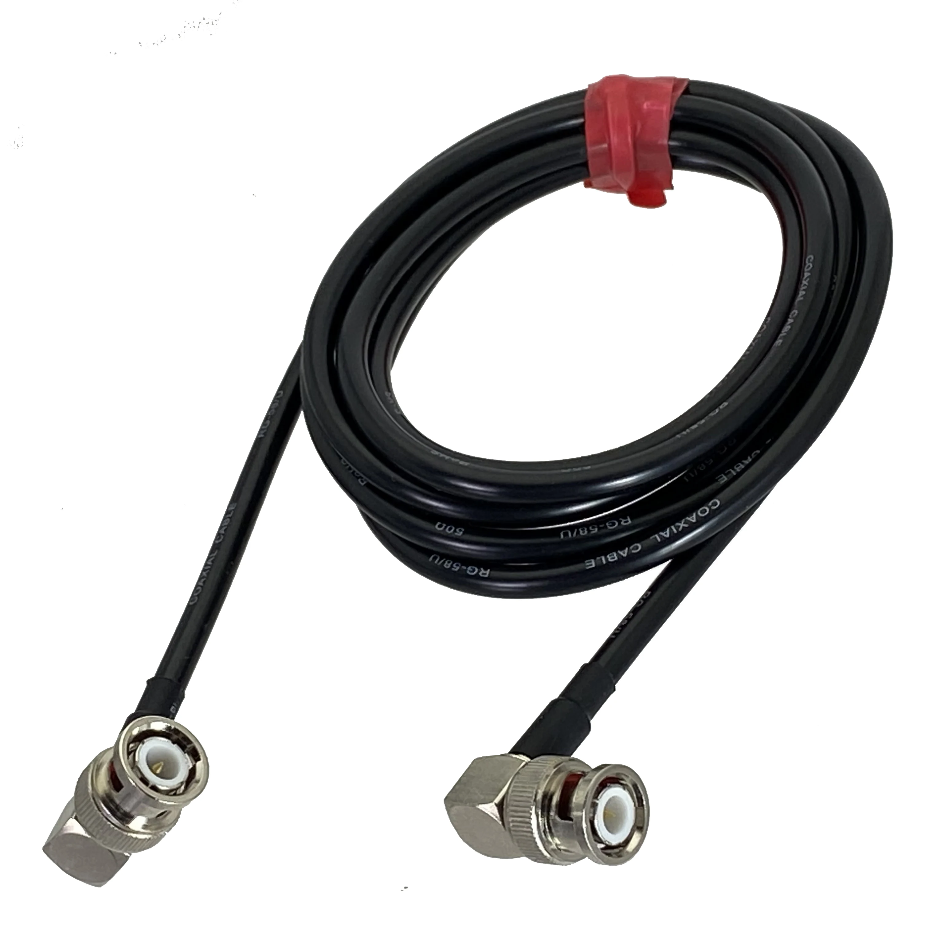 RG58 Cable BNC Male Plug Right angle to BNC Male Plug Right angle Connector Crimp RF Jumper pigtail 6inch~20M