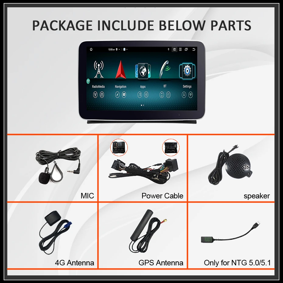 9 Zoll Snapdragon 8-CORE Wireless Carplay Android 15 Autoradio-Bildschirm für Mercedes Benz ML W166 GL X166 GL550 Bluetooth Autoradio GPS Multimedia Player WLAN 4G LTE – Detail 2