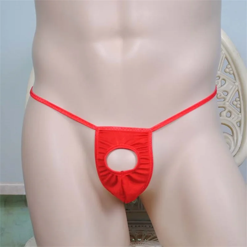 CLEVER-MENMODE Hot Underwear Sexy G Strings Men Thongs Penis hole Hollow Pouch Low Rise Tanga Hombre Jockstrap Cueca Lingerie