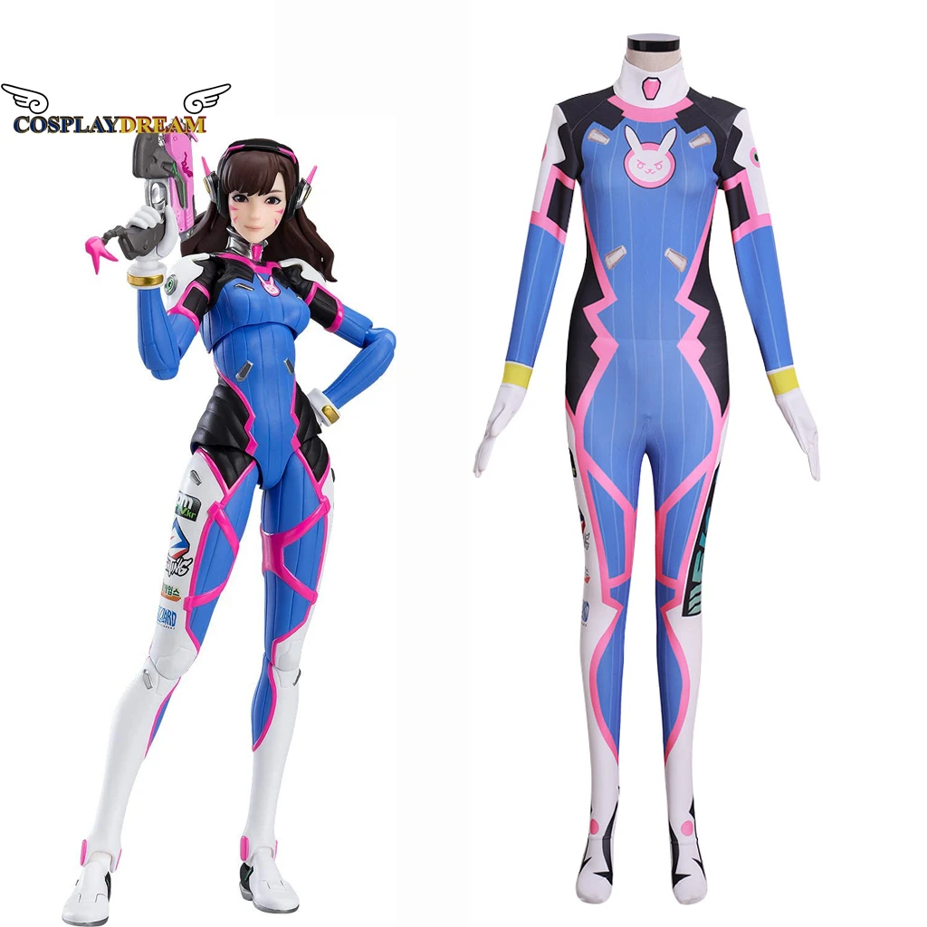 Game Ow Cosplay Dva Costume Superhero Zentai Suit Dva Halloween Bodysuit Adults 3D Printing Spandex Halloween Party Zentai Suits