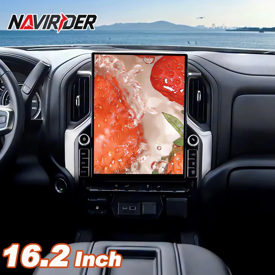 16.2inch Android Car Radio For Chevrolet Silverado 2019-2023 Vertical Screen Carplay Android Auto GPS BT Video Multimedia Player