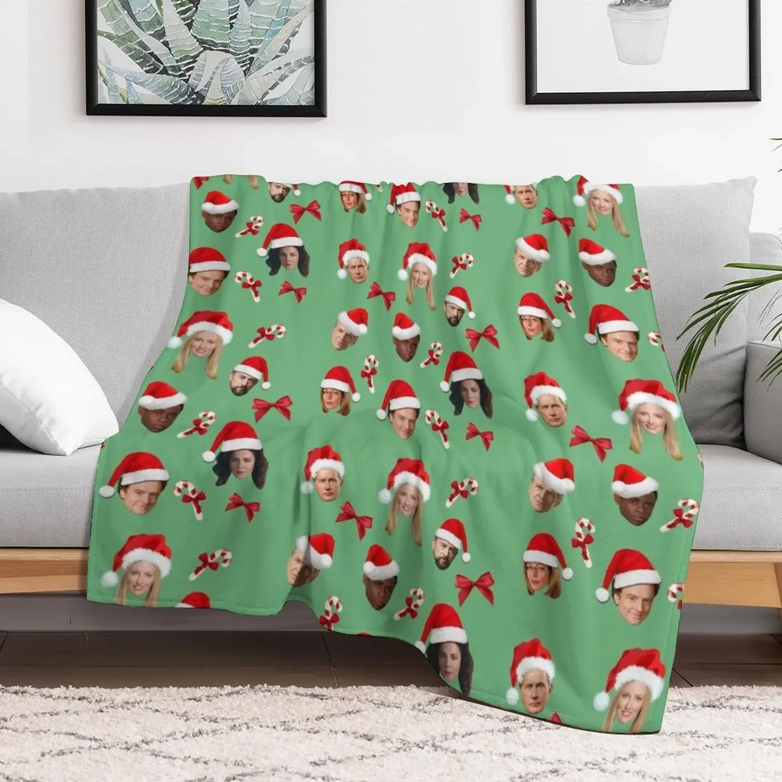 West wing christmas pattern Throw Blanket Soft Plush Blanket as Housewarming Gift