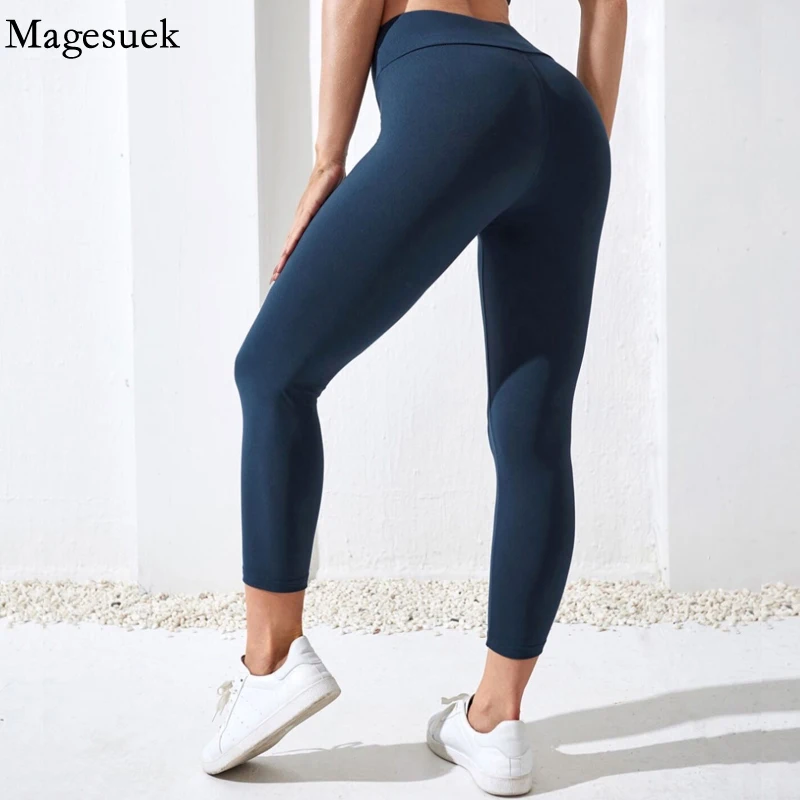 

Gym Fitness Push Up Sweat Pant for Women Yoga Pants Stretchy Leggings for Women High Elastic Riding High Waist Capri Pants 18811