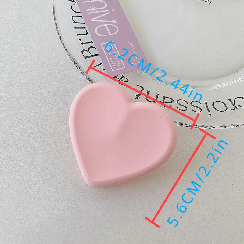 Staffa per impugnatura per telefono in silicone Ins Style Heart – Supporto universale per smartphone iPhone e Android