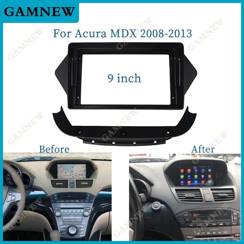 

9 Inch Car Frame Fascia Adapter Android Radio Dash Fitting Panel Kit For Acura MDX 2008-2013