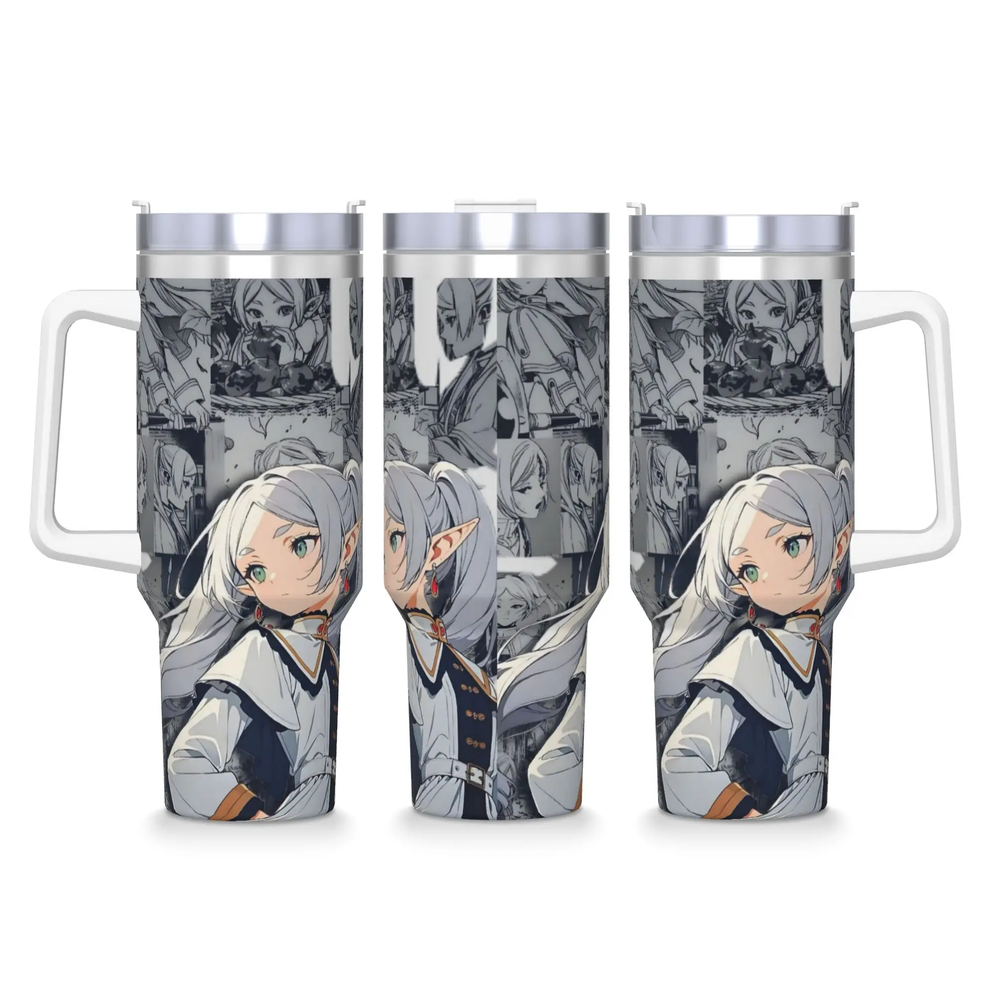 Stainless Steel Tumbler Frieren Beyond Journeys Thermal Mug  Insulated Cold Drink Driving Mugs Cup