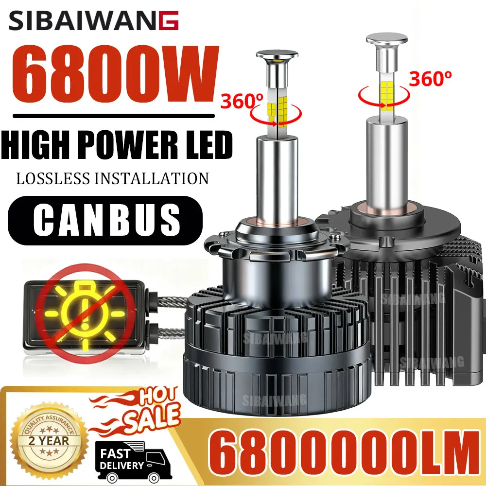 

D1S D3S LED Headlight Canbus for Car 6800W Automobile D2S D4S Led Headlamp 680000ML D1R D3R D5S D8S led Fog Lamp 12V 24V D2R D4R