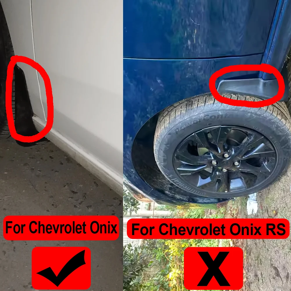 Car Mudguards for Chevrolet Onix Car Accessorios 2019-2025 Car Front Rear Wheels Fender Mud Flaps Anti-splash Flaps Accessories
