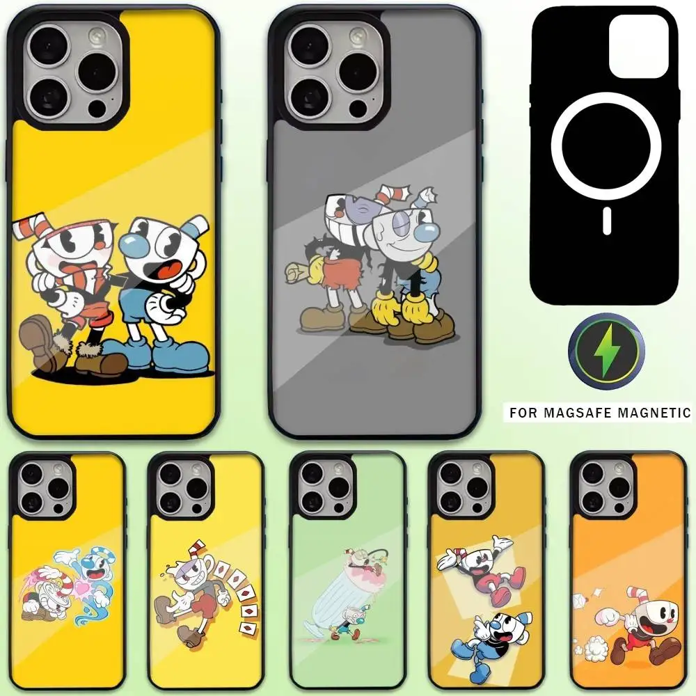 

Game C-Cup H-Head Phone Case For iPhone17,16,15,14,13,12,11 Plus,Pro Max Magnetic For Magsafe Wireless Charging