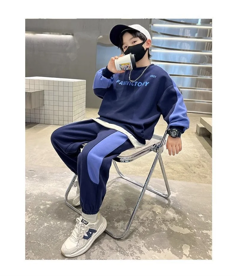 الأولاد يطبع مجموعات الأطفال الخريف أزياء الملابس الدعاوى الاطفال بلوزات غير رسمية + السراويل 2 قطع البساطة الربيع إلكتروني وتتسابق