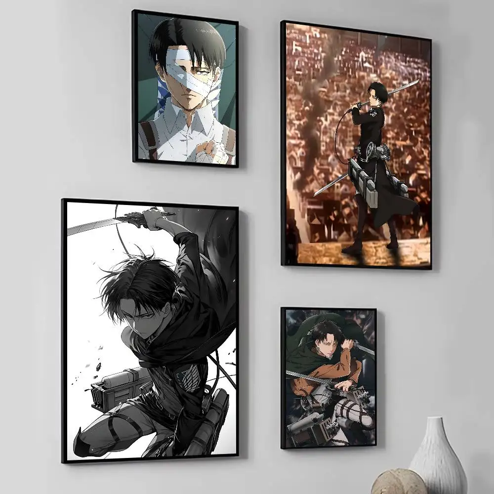 Anime A-Attack On Titan Levi Ackerman Manga Posters Self Adhesive Waterproof Ideal For Living Room Bedroom Bar Decoration
